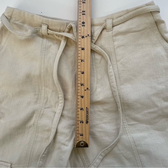 Lovers + Friends Women's Cream Beige Ollie Cargo Trouser Flare Leg Size XS, NWT - Picture 10 of 11